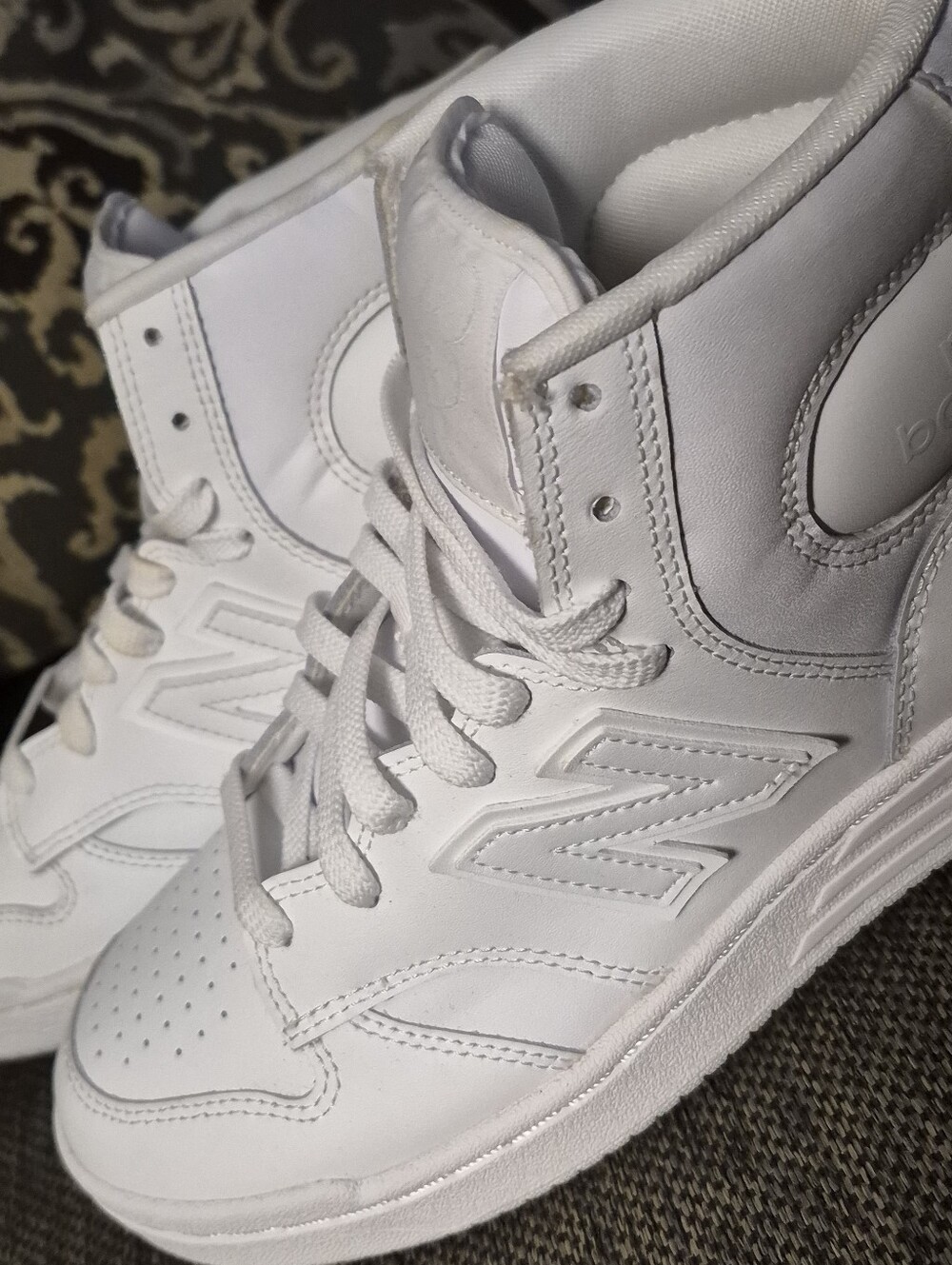 New Balance All-White Men's High-Top Athletic Shoes